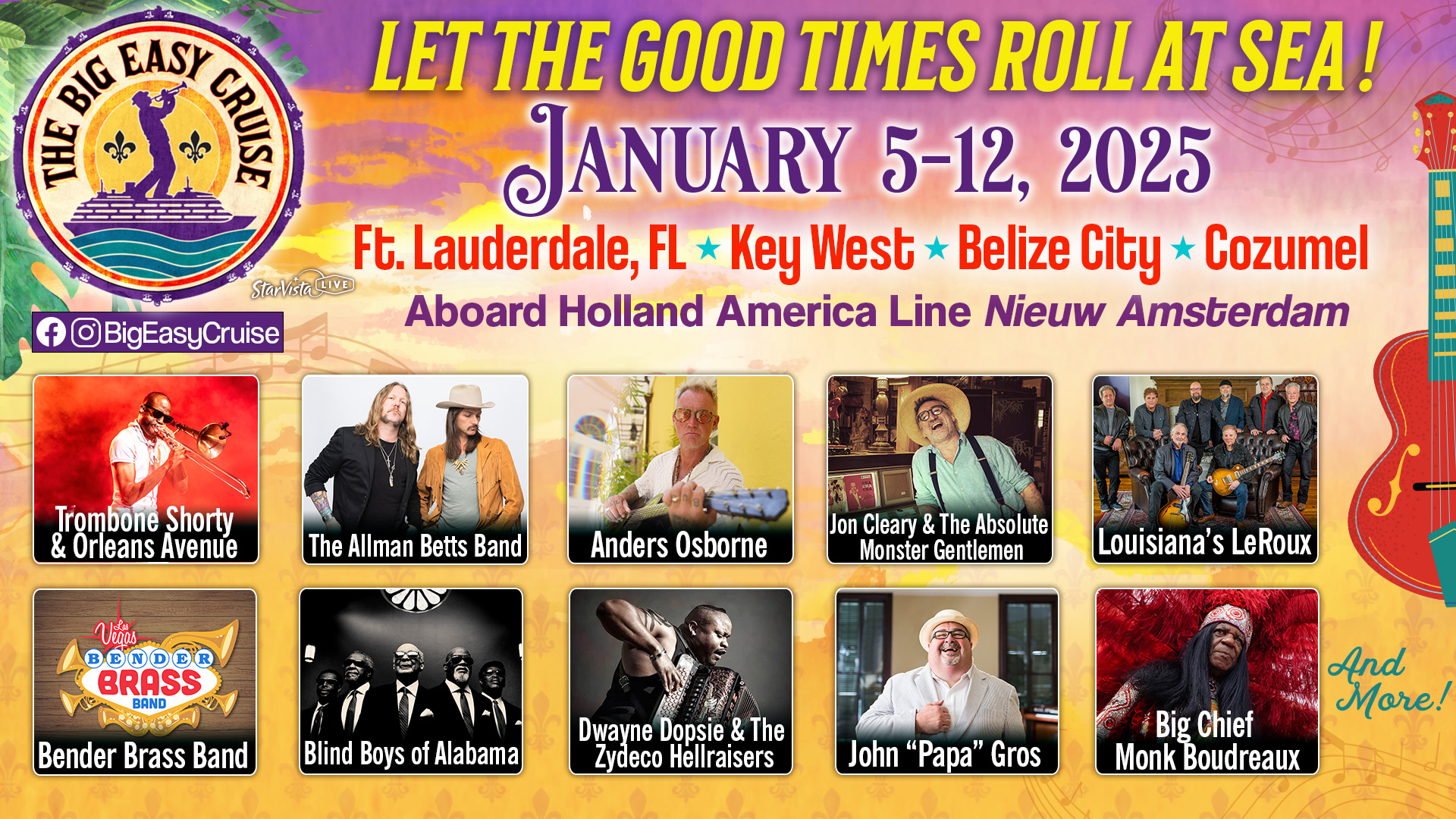 Join us in 2025 on the Big Easy Cruise
